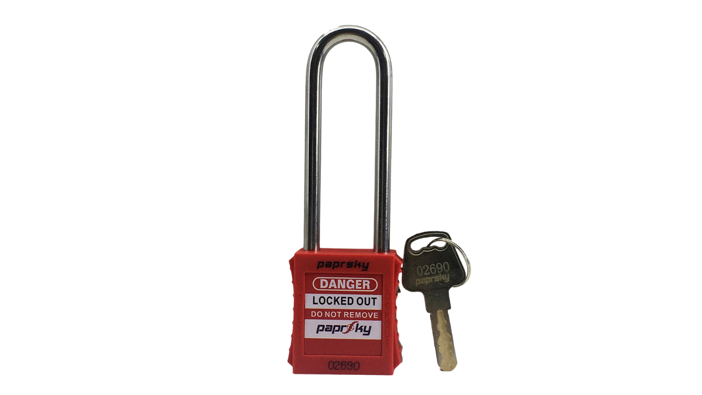 Red Padlock PS-LOTO-PPR-76